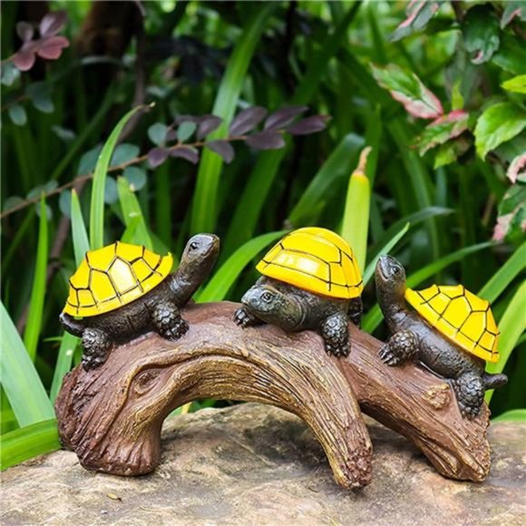 MUMTOP Solar Outdoor Lights Garden Decor, Color Changing Turtle Waterproof Solar Powered LED Light Metal Turtles Butterfly Yard Art Ornament For Patio Outside Lawn Backyard Balcony Decorations